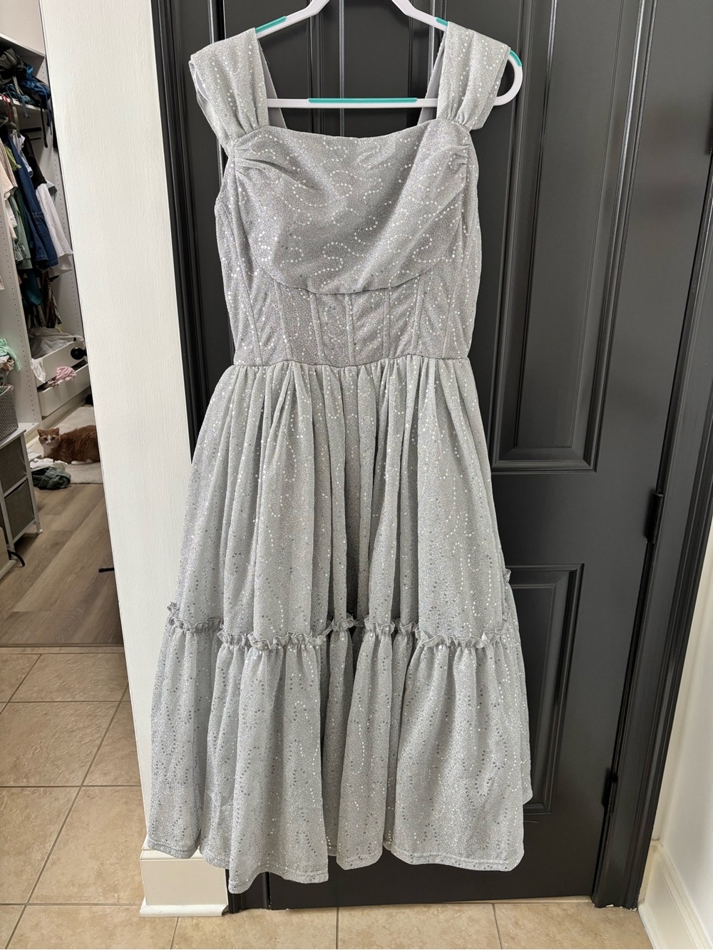 NWT Ivy city I feel pretty dress in silver sequin
